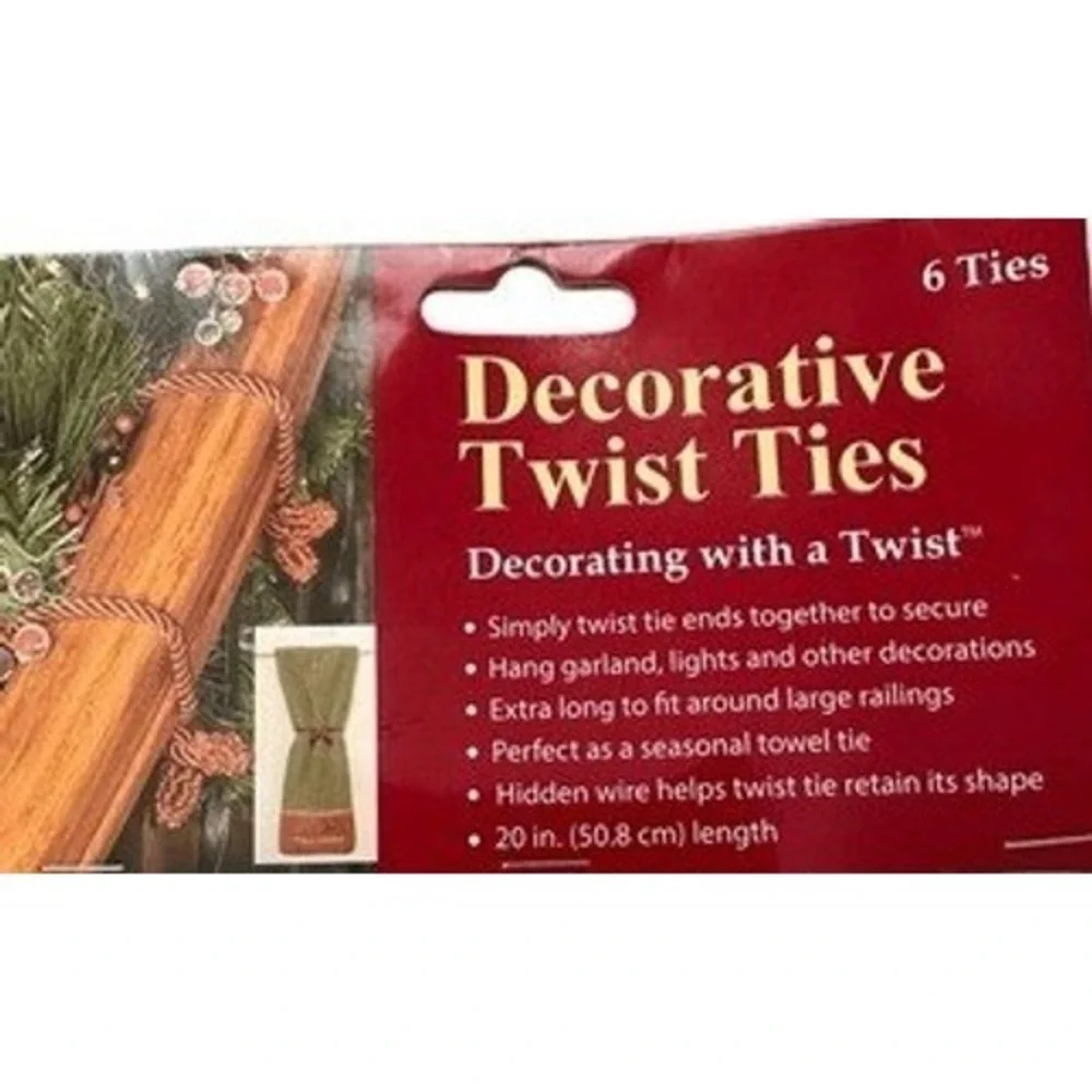 Decorative Twist Ties 6 Pack Silver 20 Inch Flex Wire Rope for Garland Lights‎